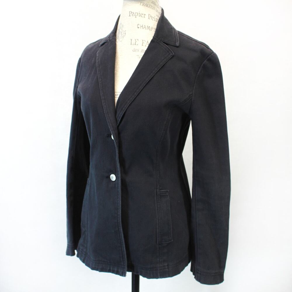 BCBG Jeans Denim Jacket Y2K Pocket Office country slits Size 6